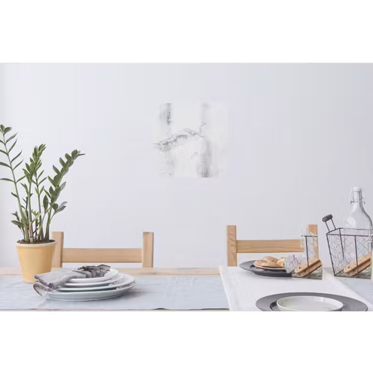 Beton - Grijs - Wit Muursticker klein -eettafel