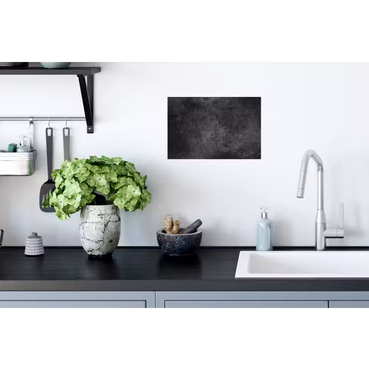 Beton - Structuur - Retro - Zwart - Grijs - Rustiek Muursticker klein -keuken