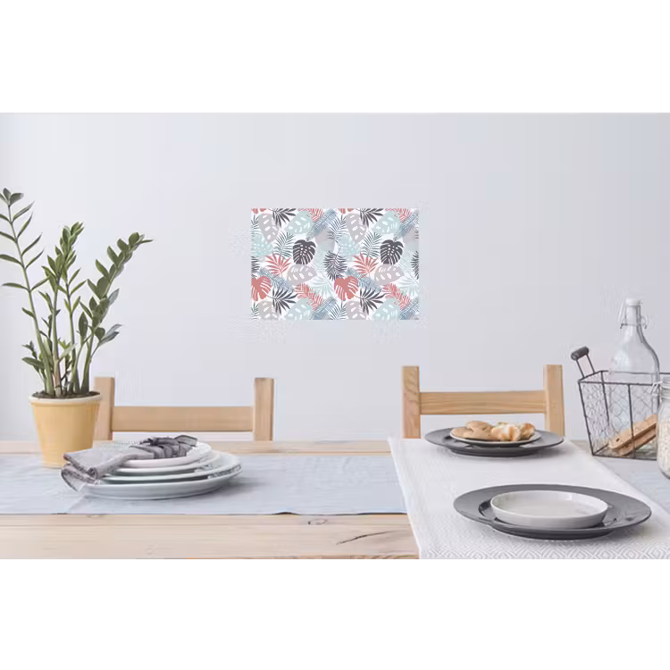 Bladeren - Jungle - Pastel - Tropisch Muursticker klein -eettafel