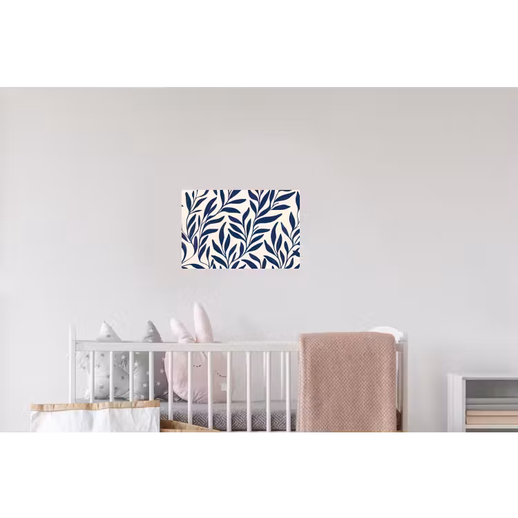Bladeren - Klimop - Donkerblauw Muursticker klein -kinderkamer