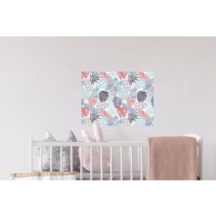 Inductie beschermer - Bladeren - Pastel - Jungle - Afdekplaat voor kookplaat Muursticker klein -kinderkamer