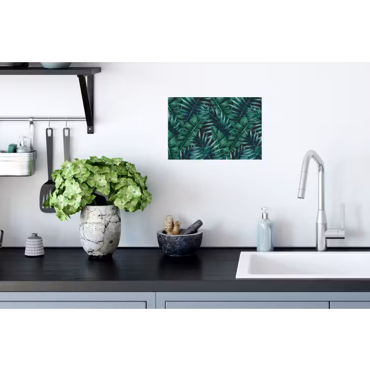 Bladeren - Tropisch - Jungle - Natuur Muursticker klein -keuken