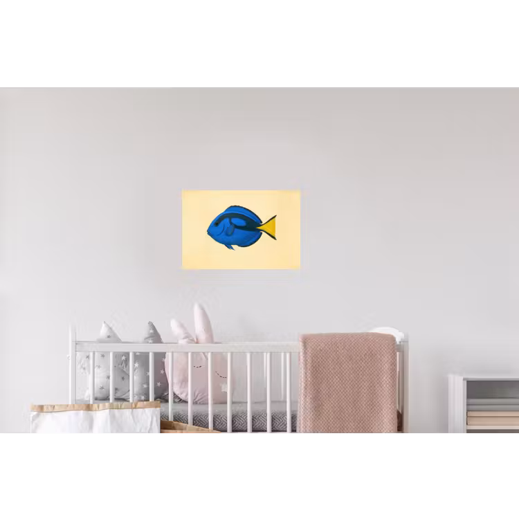 Blauw - Dory - Vis - Staartvin Muursticker klein -kinderkamer