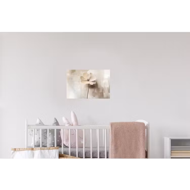 Bloem - Beige - Verf - Schaduw Muursticker klein -kinderkamer