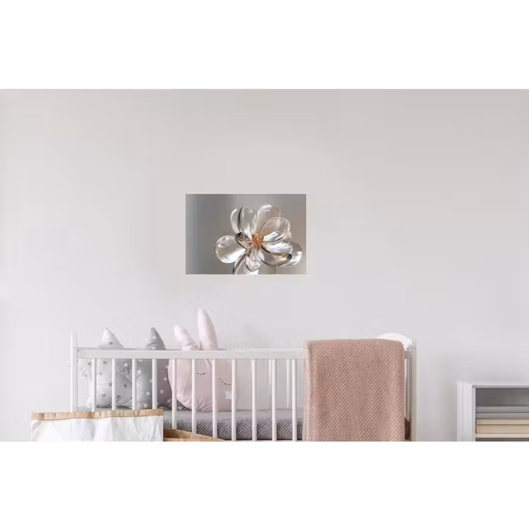 Bloem - Glazen - Doorzichtig Muursticker klein -kinderkamer