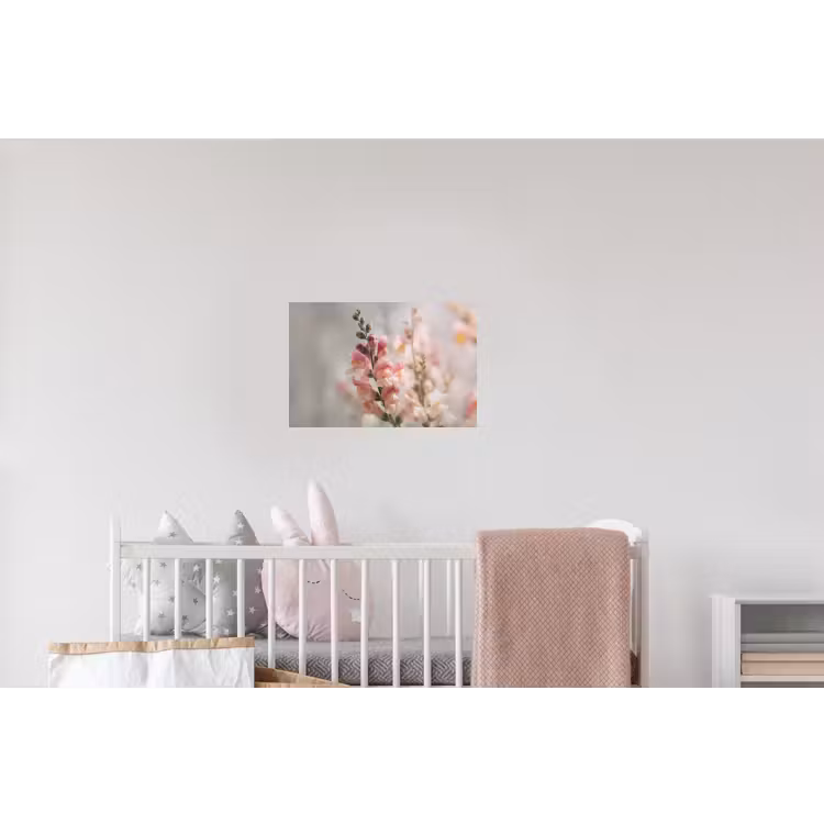 Bloem - Leeuwenbek - Roze - Stengel Muursticker klein -kinderkamer