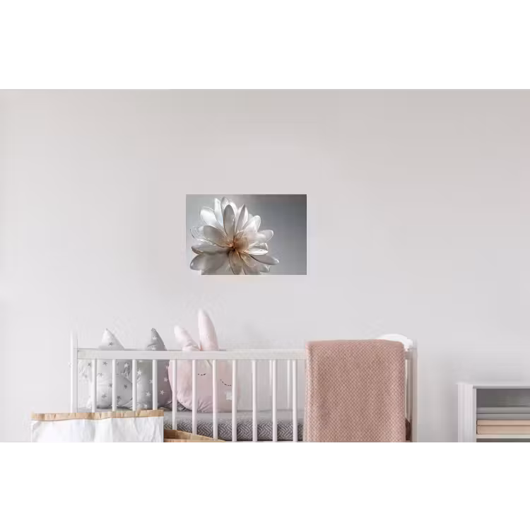 Bloem - Wit - Neutraal Muursticker klein -kinderkamer