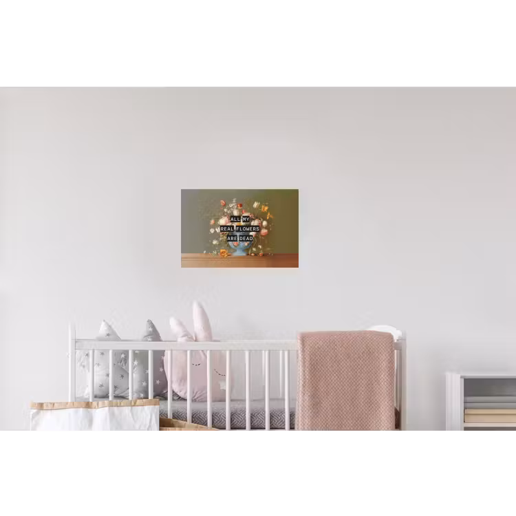 Bloem - Quote - Vintage - Art Muursticker klein -kinderkamer