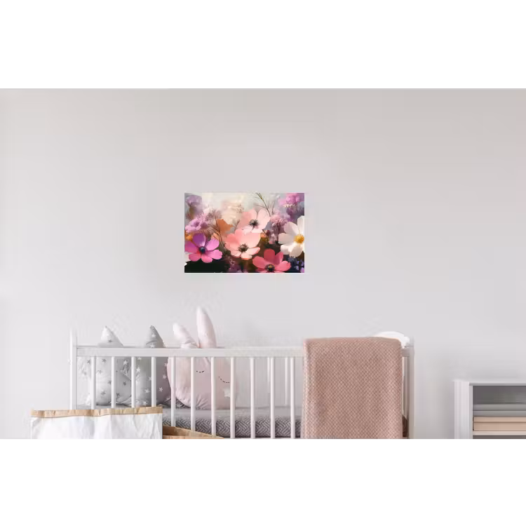 Bloemen - Kleurrijk - Bloei Muursticker klein -kinderkamer
