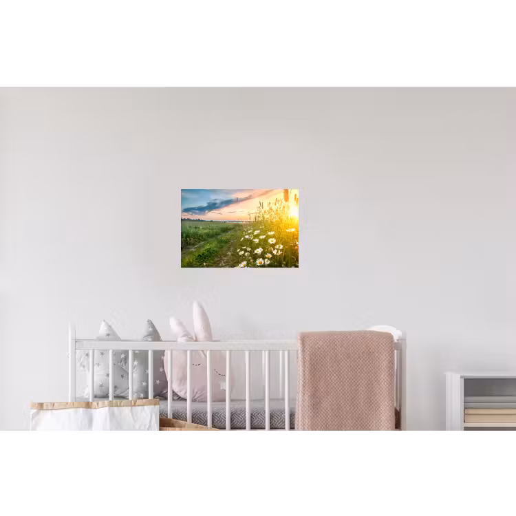 Bloemen - Madelief - Natuur Muursticker klein -kinderkamer