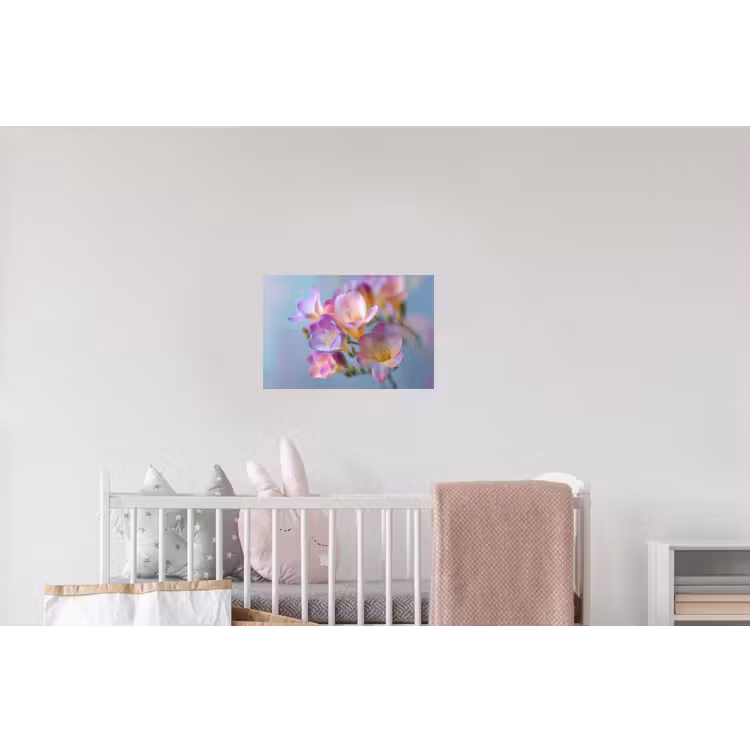Bloemen - Paars - Overloop - Meeldraden Muursticker klein -kinderkamer