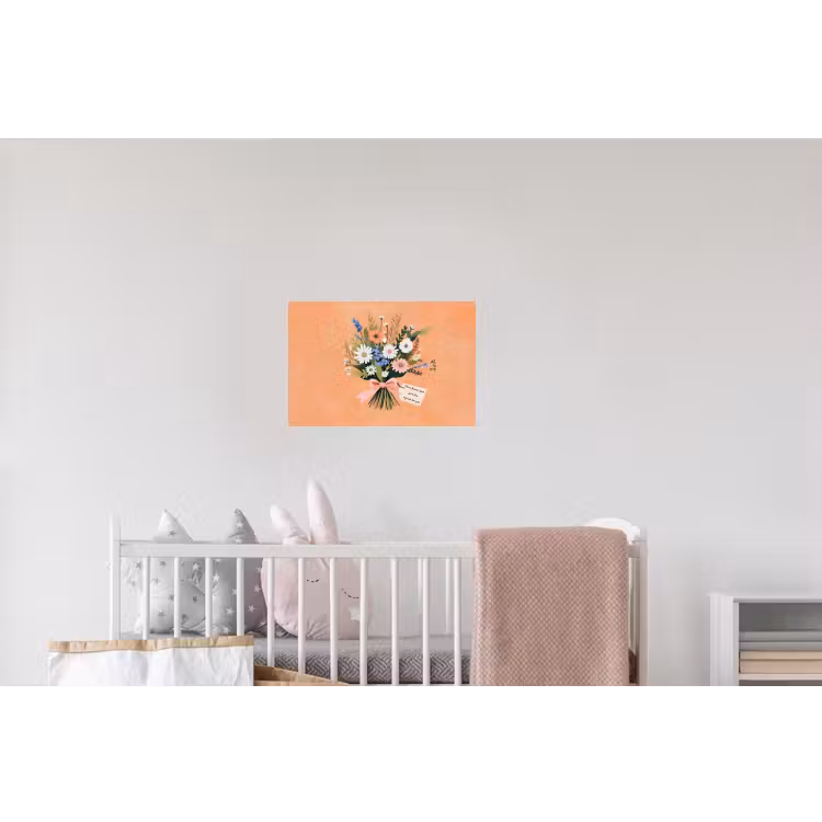 Boeket - Strikje - Quote Muursticker klein -kinderkamer