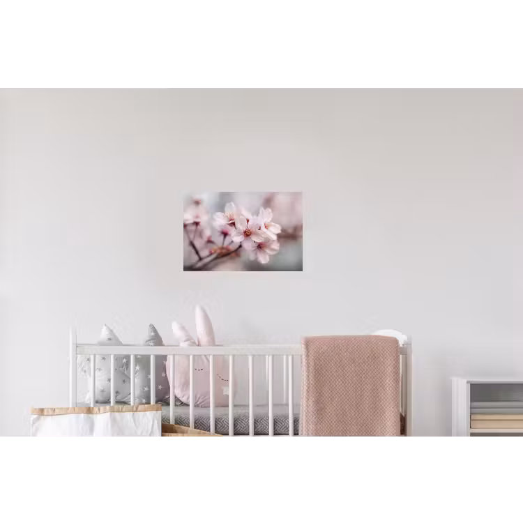Bloesems - Meeldraden - Geel - Wazig Muursticker klein -kinderkamer
