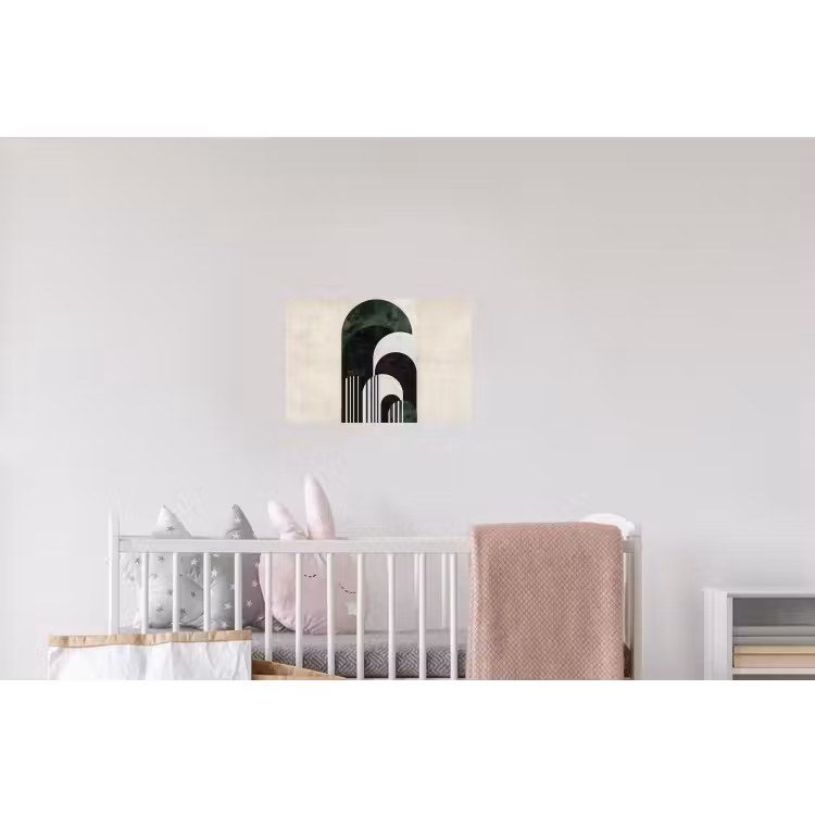 Bogen - Donkergroen - Lijnen Muursticker klein -kinderkamer