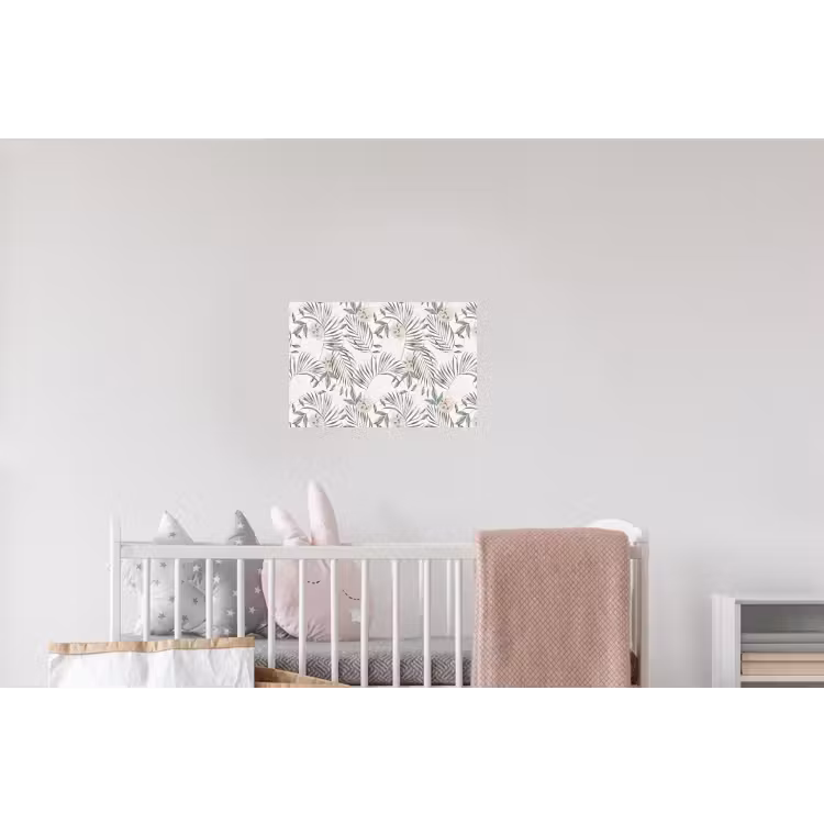 Bohemian - Bladeren - Bloemen - Tropisch Muursticker klein -kinderkamer