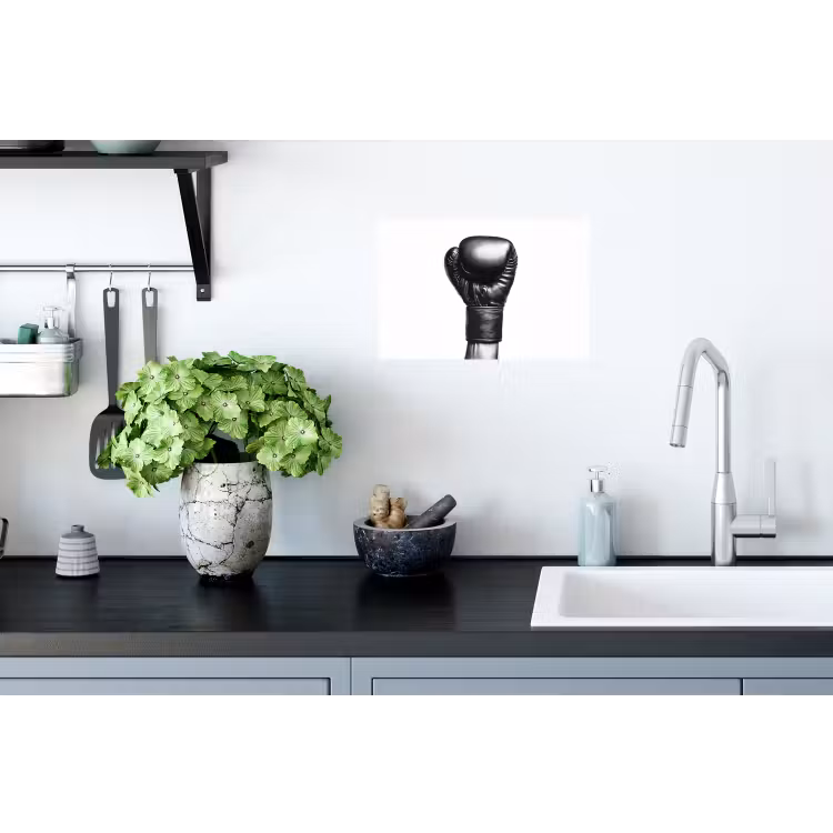 Bokshandschoen - Zwart - Hand Muursticker klein -keuken