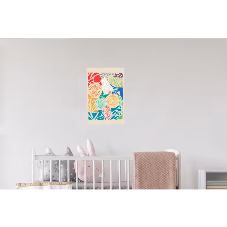 Kleurrijk - Abstract - Bloemen - Patronen Muursticker klein -kinderkamer