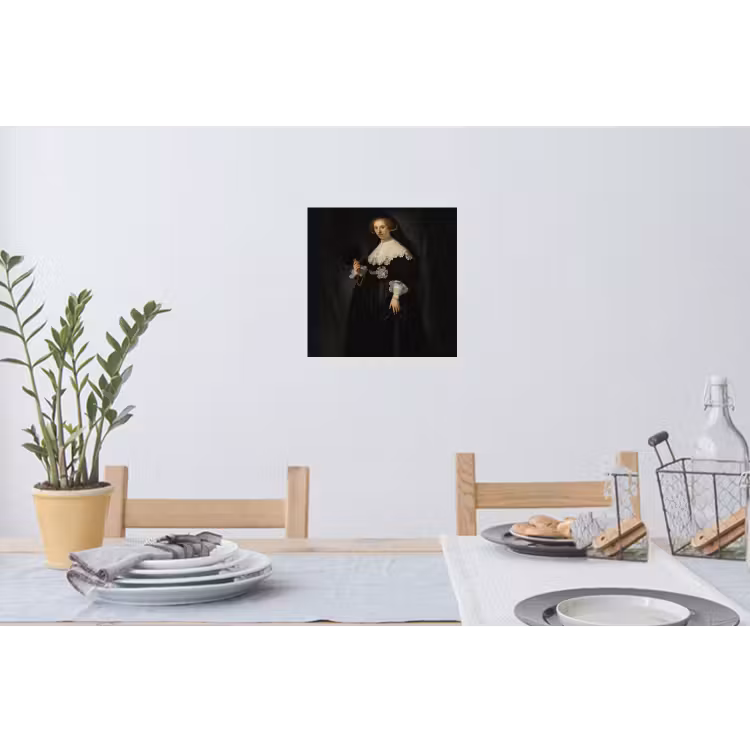 Het huwelijksportret van Oopjen Coppit - Rembrandt van Rijn Muursticker klein -eettafel