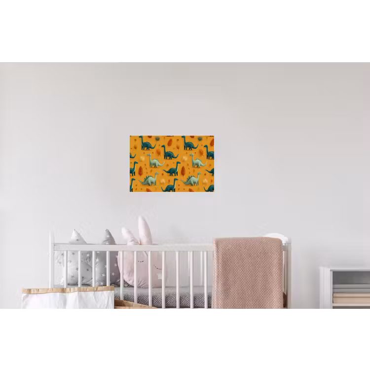 Dinosaurussen - Stekels - Herfstbladeren - Bruin Muursticker klein -kinderkamer