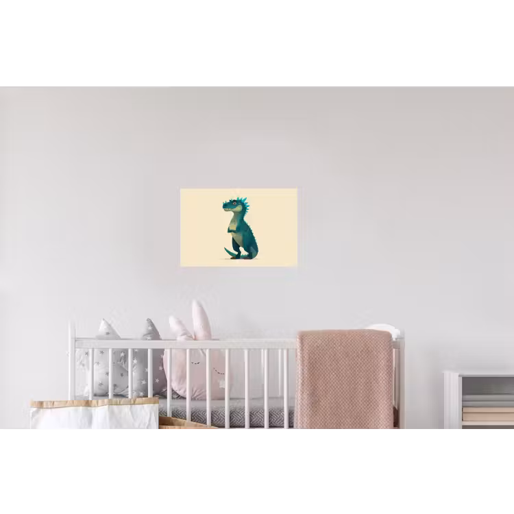 Dinosaurus - Turquoise - Stekels Muursticker klein -kinderkamer