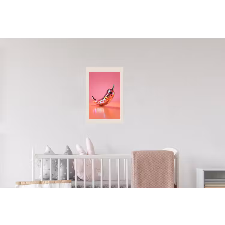 Disco - Peper - Roze Muursticker klein -kinderkamer