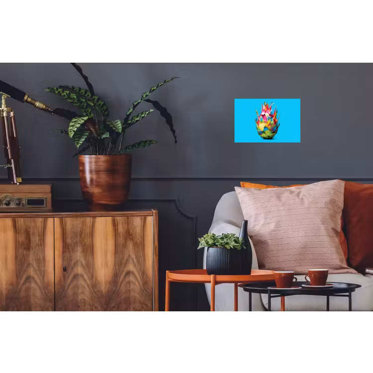 Drakenfruit - Blauw - Levendig Muursticker klein -kamerbank