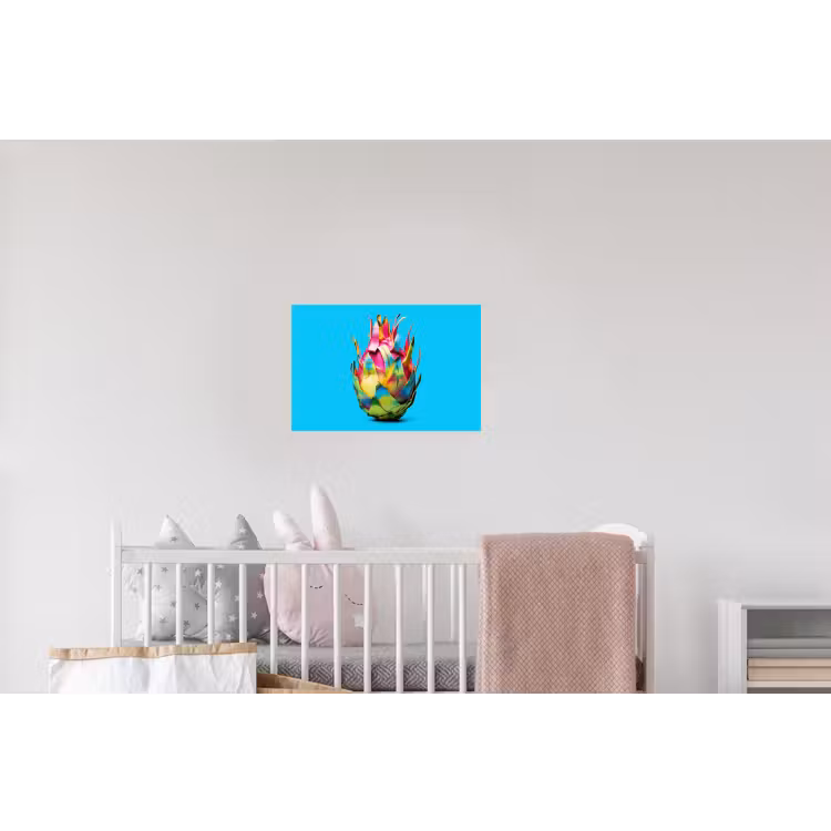 Drakenfruit - Blauw - Levendig Muursticker klein -kinderkamer