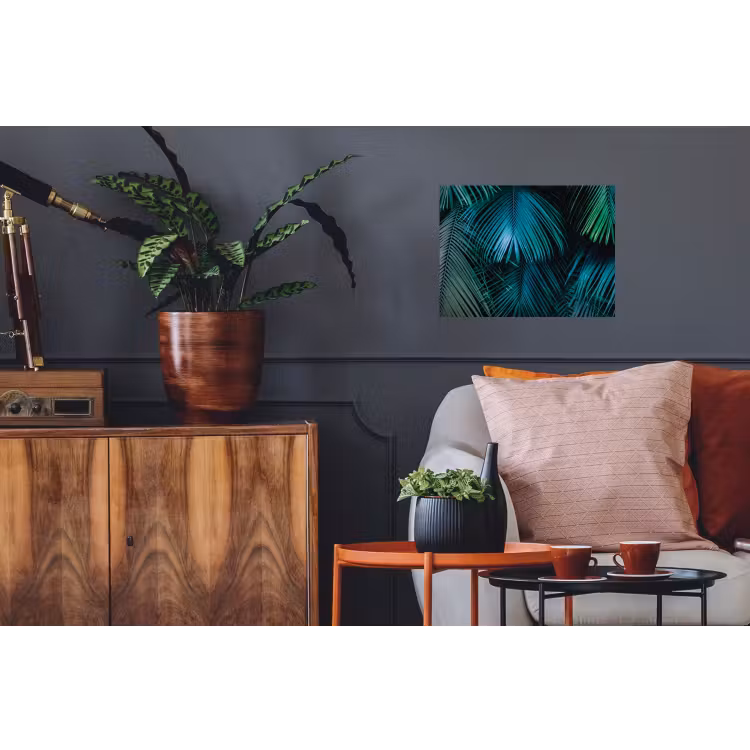 Inductie mat - Jungle - Inductie beschermer - Palmblad - Natuur Muursticker klein -kamerbank