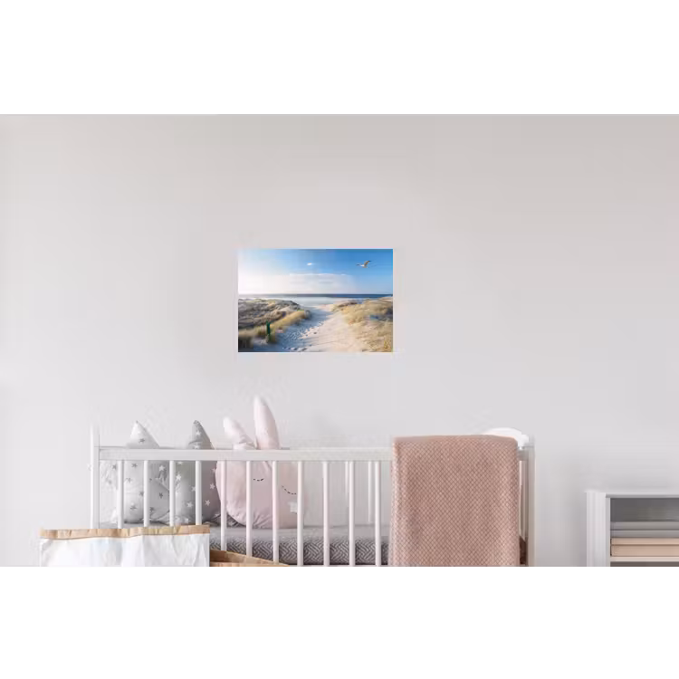 Duin - Meeuw - Strand - Zee - Zon Muursticker klein -kinderkamer