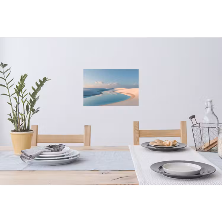 Duinen - Waterplas - Oneindige rust Muursticker klein -eettafel