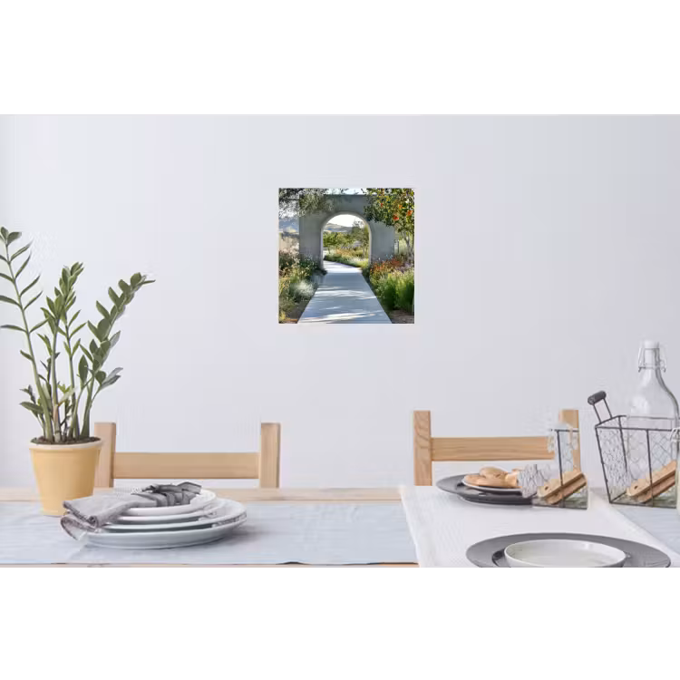Doorkijk - Pad - Beton - Landschap Muursticker klein -eettafel
