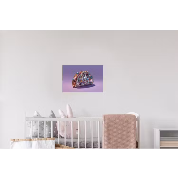 Edelstenen - Glitters - Paars - Kleurrijk Muursticker klein -kinderkamer