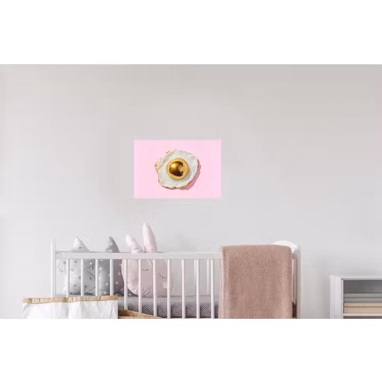 Ei - Disco - Ontbijt - Glitter Muursticker klein -kinderkamer
