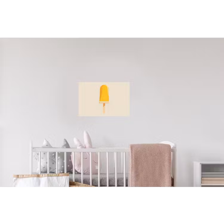 Oranje - Stokje - Waterijsje Muursticker klein -kinderkamer