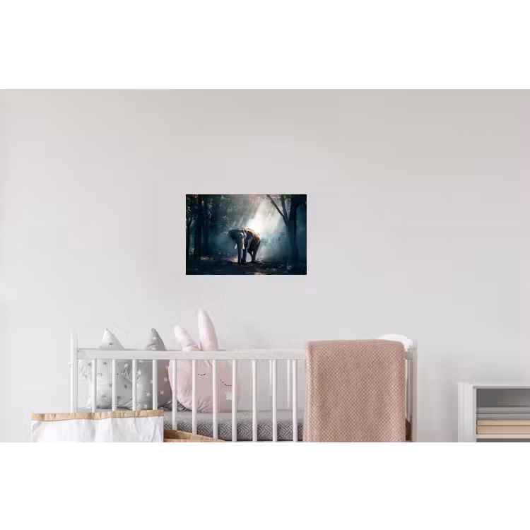Olifant - Dieren - Licht - Bos - Natuur - Wilde dieren Muursticker klein -kinderkamer