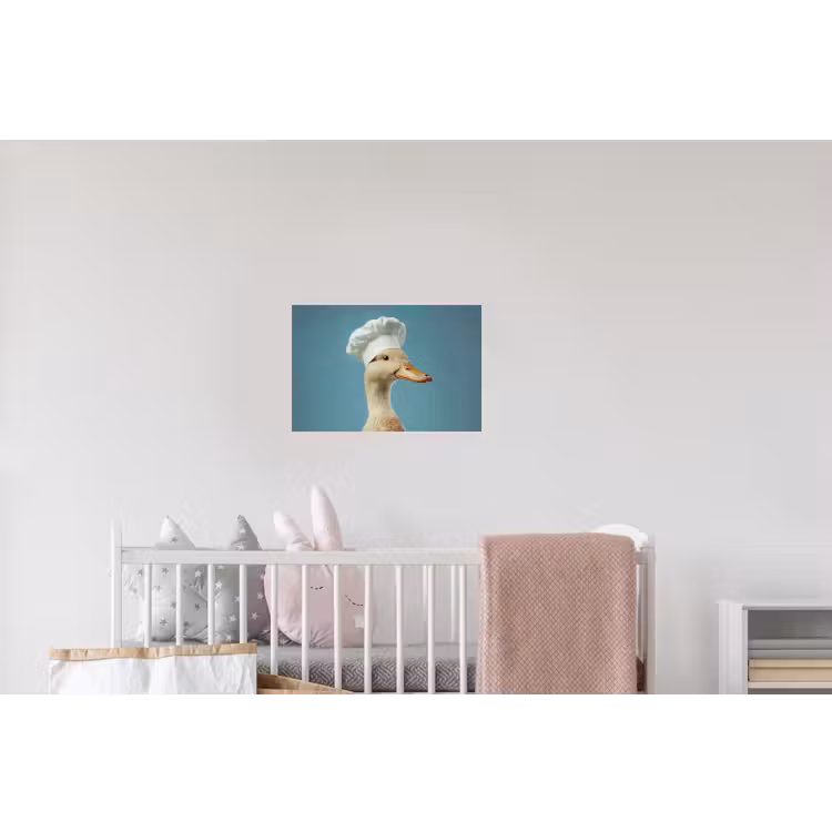 Eend - Koksmuts - Cute - Vogel Muursticker klein -kinderkamer