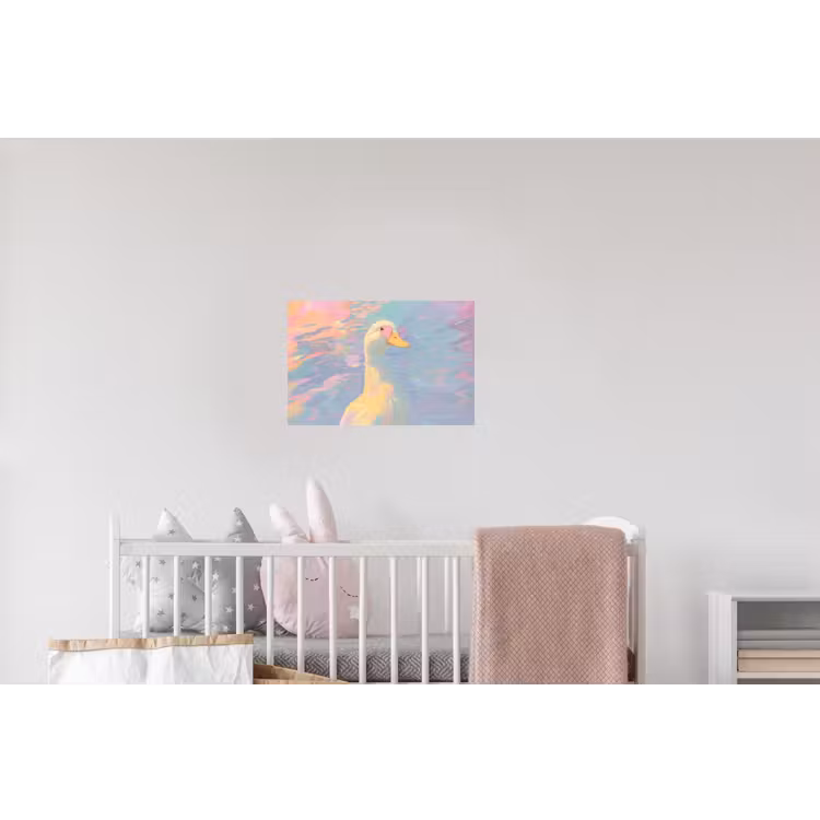 Eend - Zonnebril - Water Muursticker klein -kinderkamer