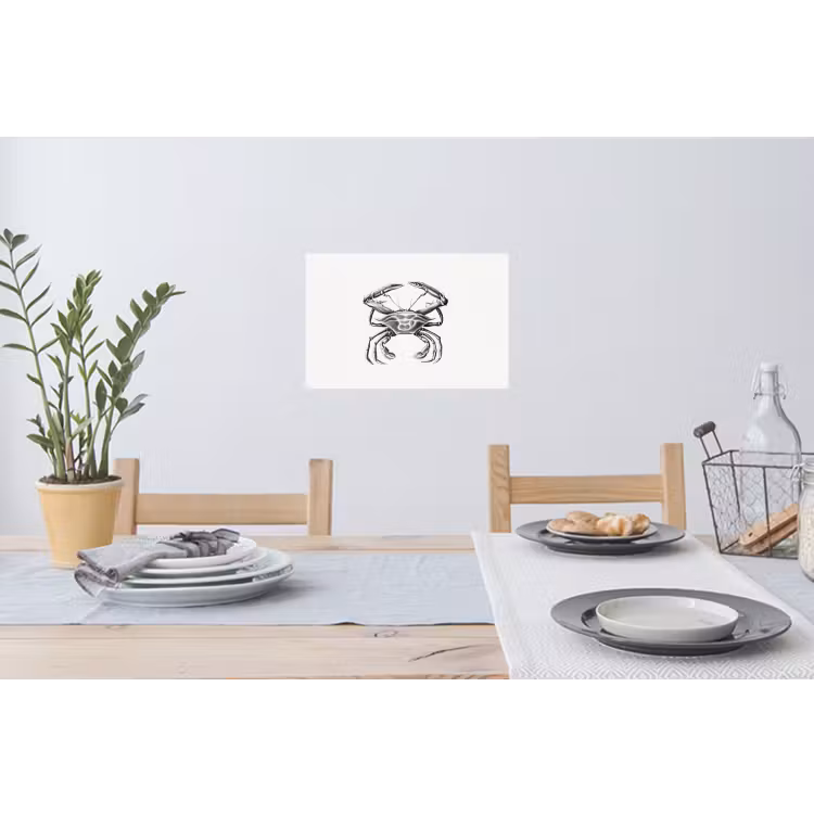 Tuinposter zwart wit - Ernst Haeckel - Vintage - Tuin - Kunst Muursticker klein -eettafel