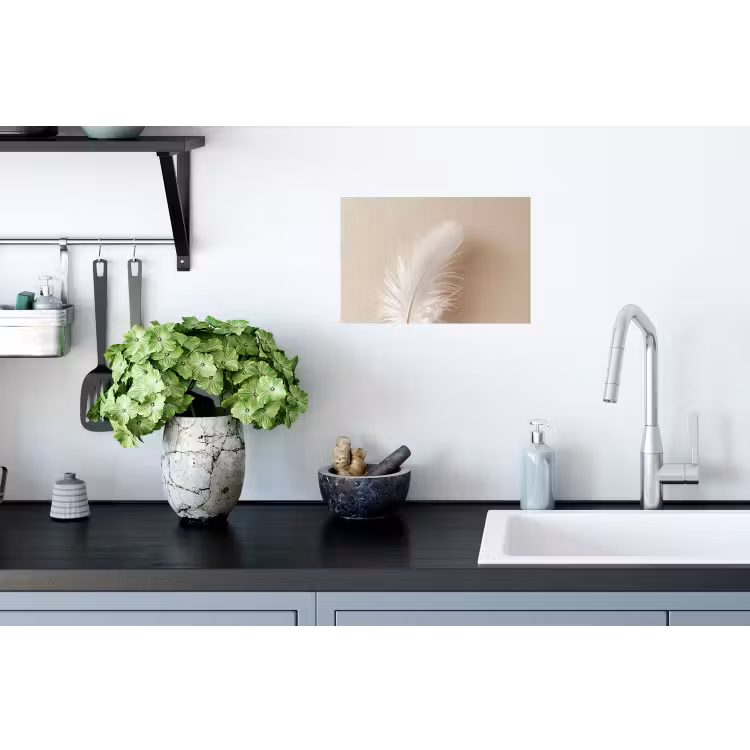 Veer - Minimalistisch - Roze Muursticker klein -keuken