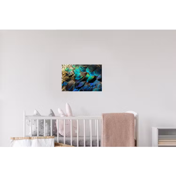 Veren - Pauwveren - Pauw Muursticker klein -kinderkamer