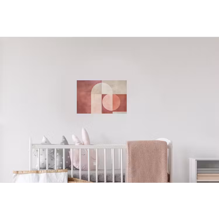 Figuren - Abstract - Roze Muursticker klein -kinderkamer
