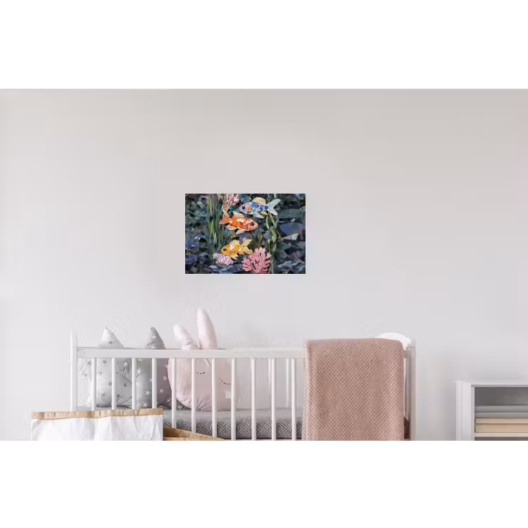 Vissen - Koraal - Zee - Mozaïek Muursticker klein -kinderkamer