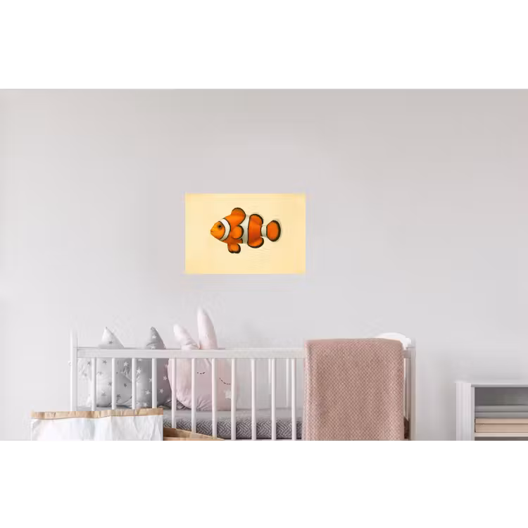 Vis - Oranje - Strepen Muursticker klein -kinderkamer