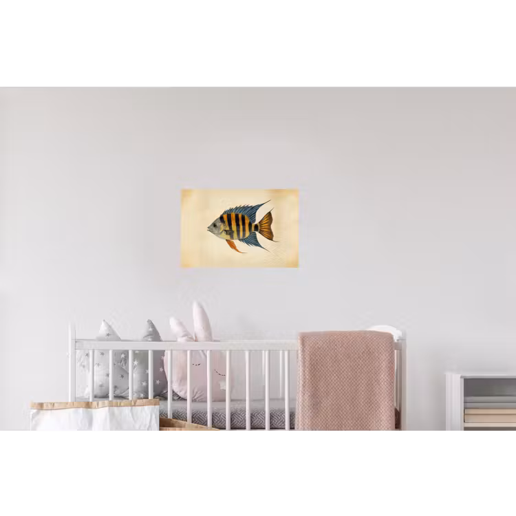 Vis - Tropisch - Strepen - Vinnen Muursticker klein -kinderkamer