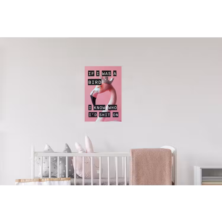 Flamingo - Roze - Vogel - Decoratie Muursticker klein -kinderkamer