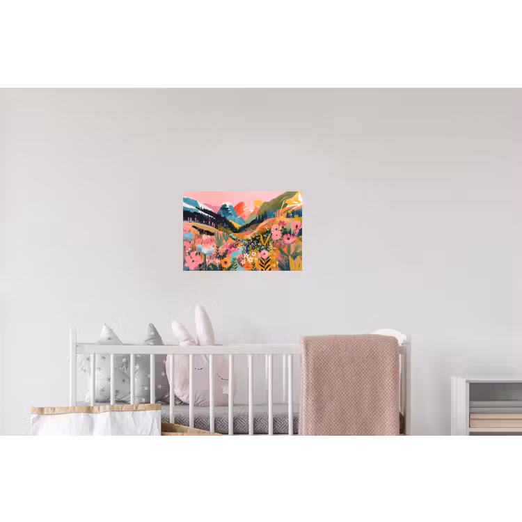 Rivier - Diepte - Bloemen Muursticker klein -kinderkamer