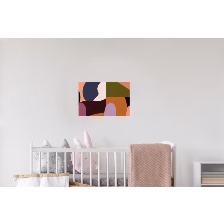 Vormen - Abstract - Kleuren - Vierkant Muursticker klein -kinderkamer