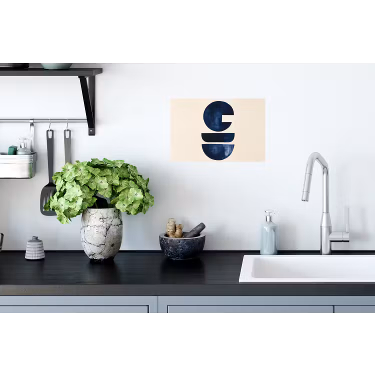 Vormen - Blauw - Abstract Muursticker klein -keuken
