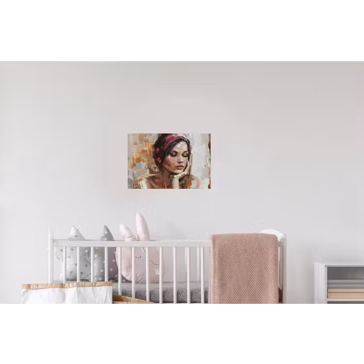 Vrouw - Verflook - Portret - Modern Muursticker klein -kinderkamer