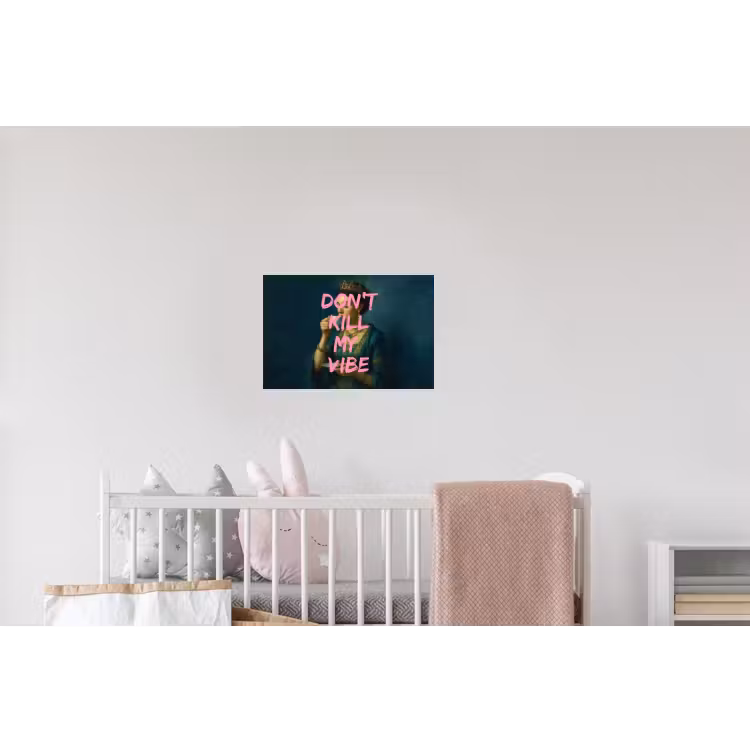 Vrouw - Portret - Kroon Muursticker klein -kinderkamer